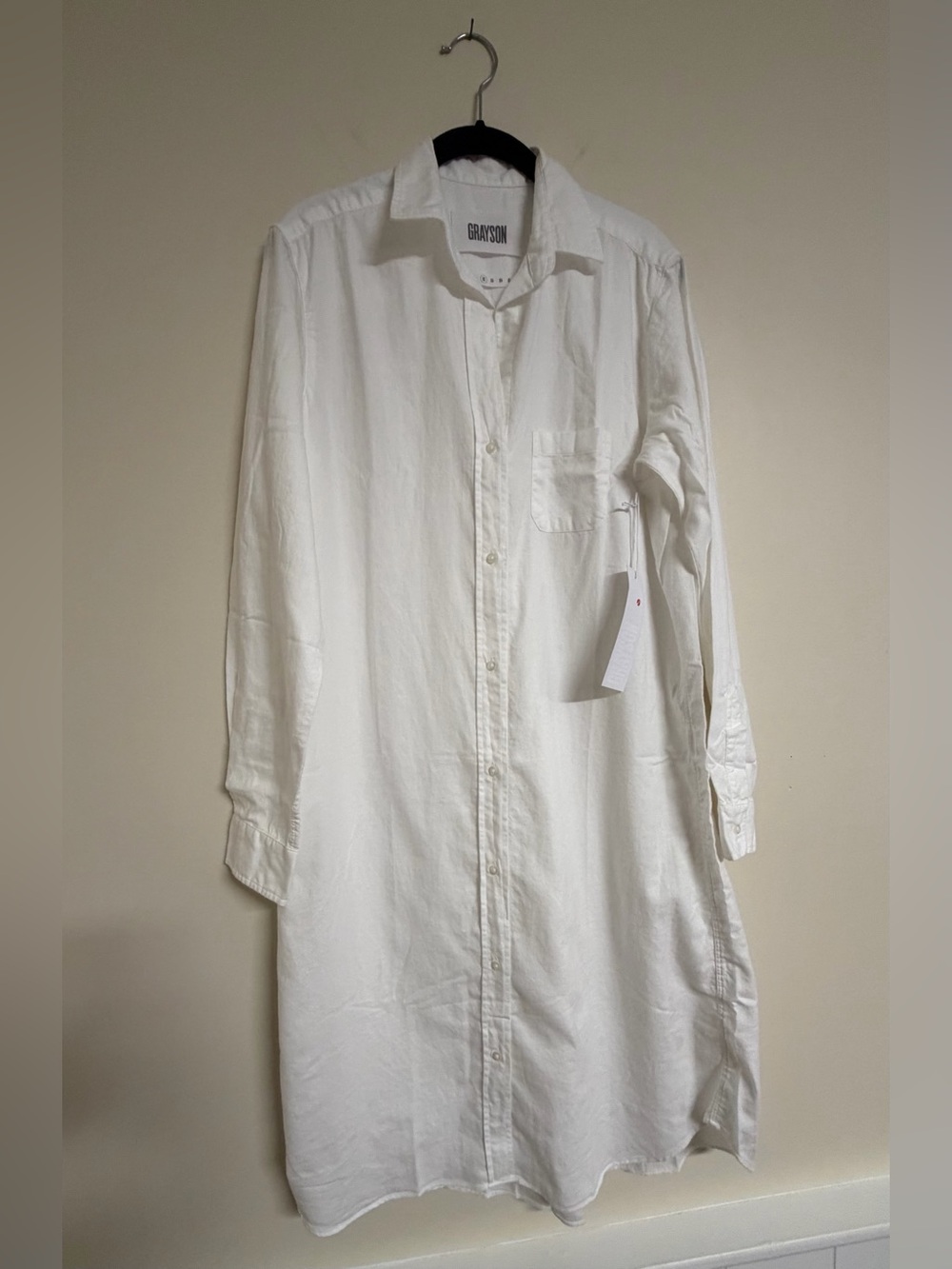 Grayson The Hero White Button-Down Shirt Dress